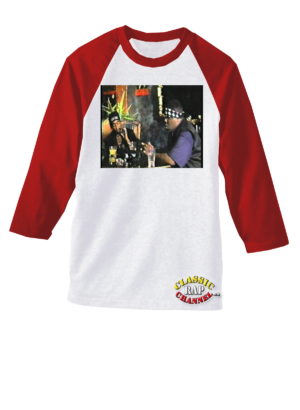 Classic Rap Channel baseball tee black and red